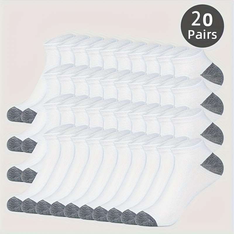 20 Pairs Gray One Size High Elastic Socks