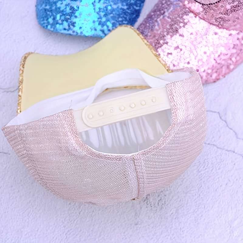 1pc 1 Disney Mickey Spring Summer baseball cap Sun shade cap Sun Shield Breathable Korean sequin me