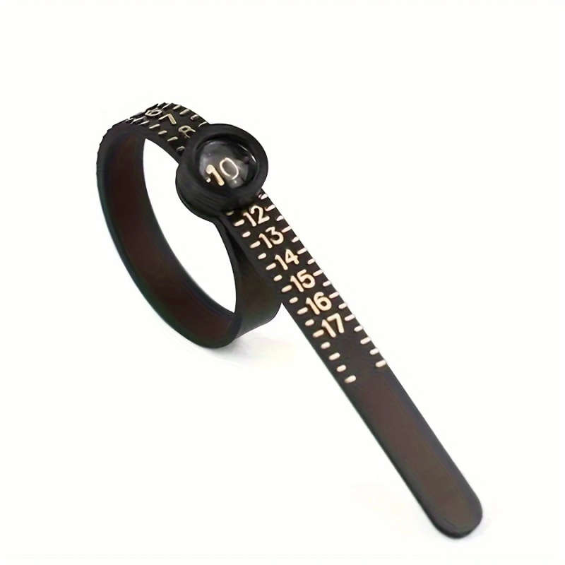 1pc Magnifying Caliper Ring Sizer PVC Durable Measuring Tool with Built-in Magnifier Uncharged Preci