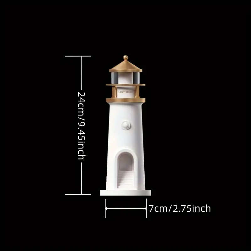 1pc Lighthouse Night Light With A Clear Moon Projection Image Sensitive Human Body Sensing Switch An