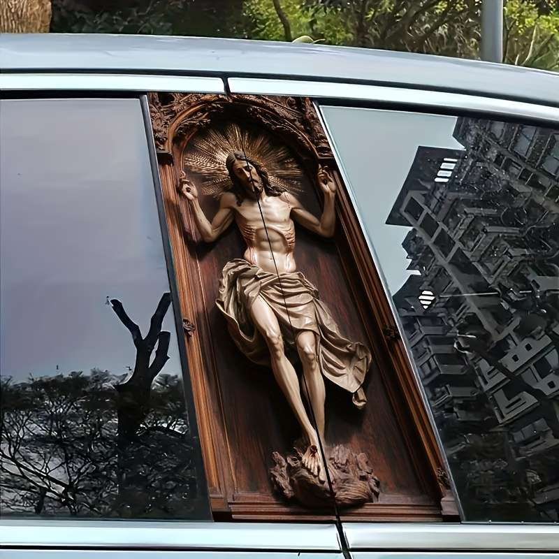 Luxury 2PCS Set  Left And Righ Jesus Christian Themed Stickers