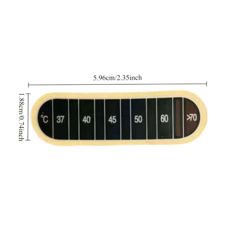 3Pcs Heat Sensitive Temperature Strips Color Changing Adhesive Thermometer Stickers