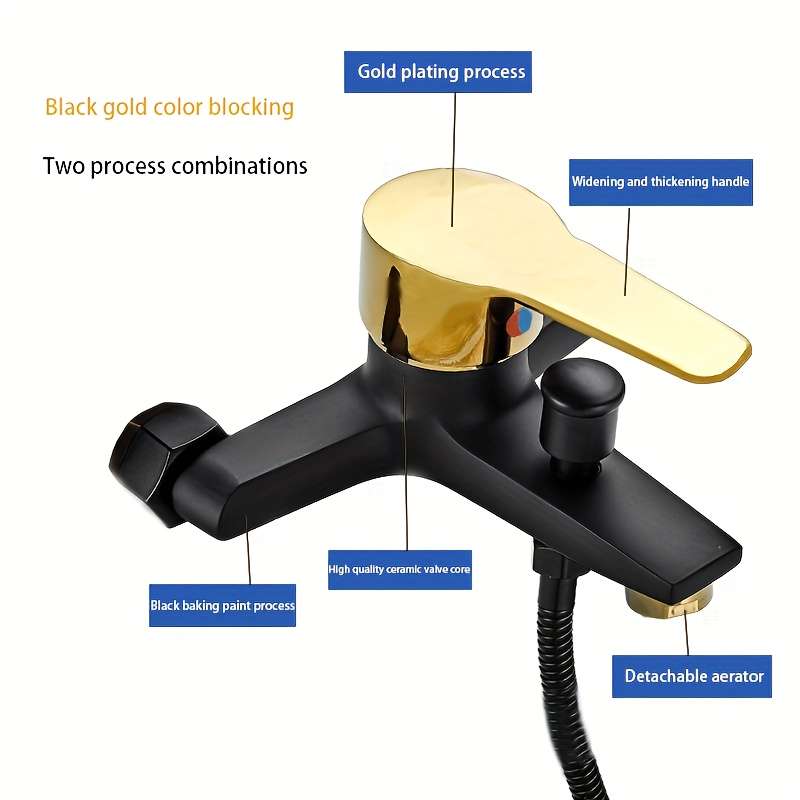 1PC Black Golden       ISEE Faucet