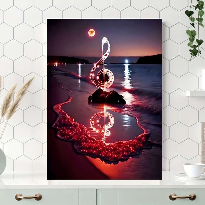 1000pcs Creative Beach Music Notes Puzzle Durable Seamless Jigsaw for Adults Perf