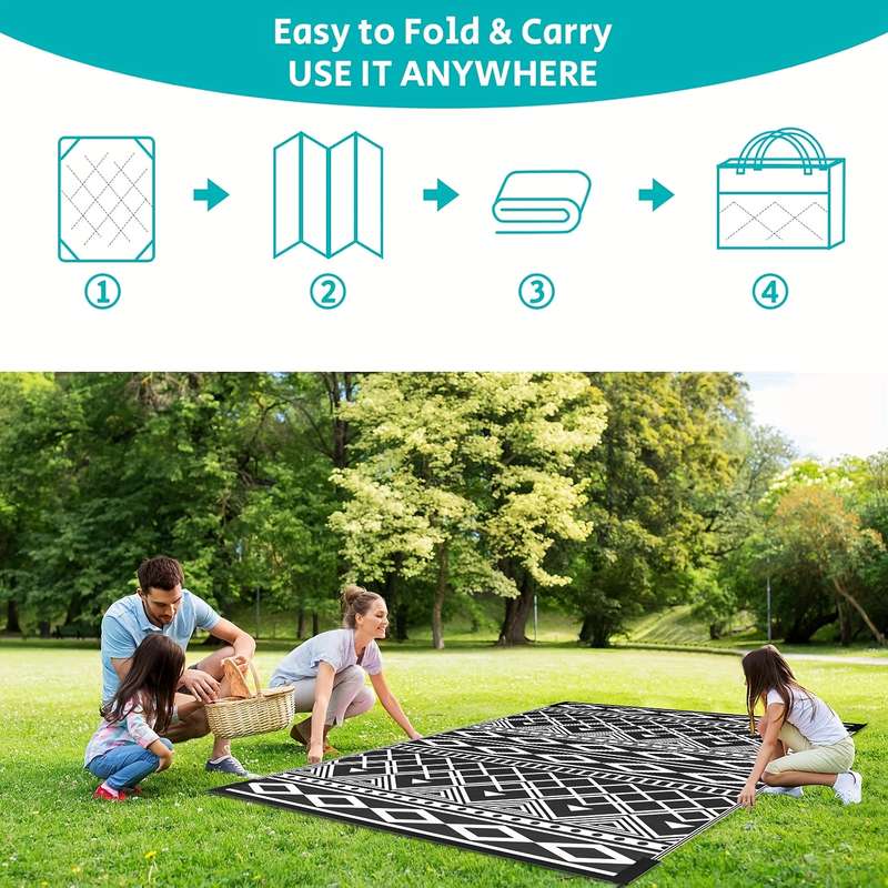 1Pc Black And White 182x274cm Floor Mat