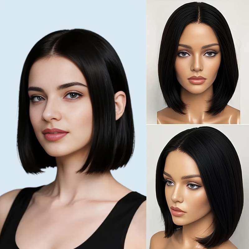 1Pc Black 30.48cm Fashion Design Wig