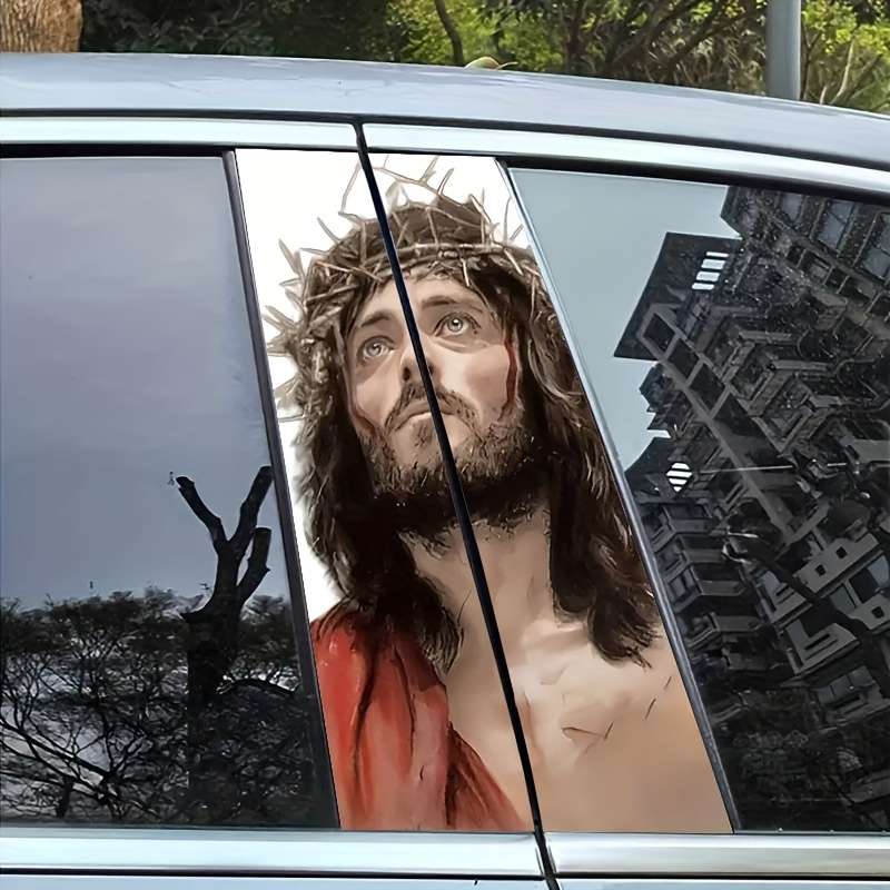 2pcs   Jesus Christian Themed Stickers