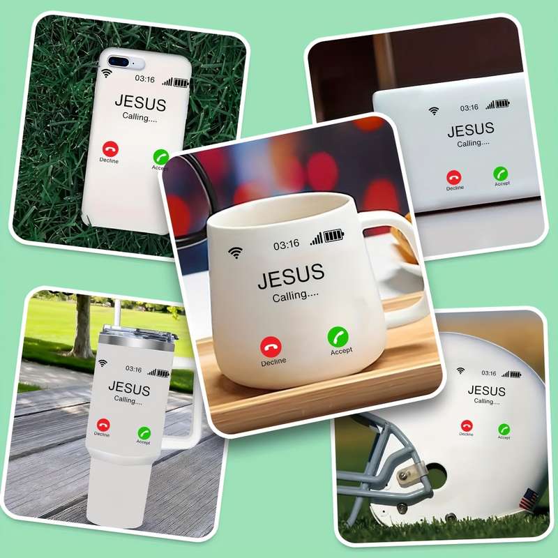 1pc Jesus Is Calling Jesus Christian Themed Stickers