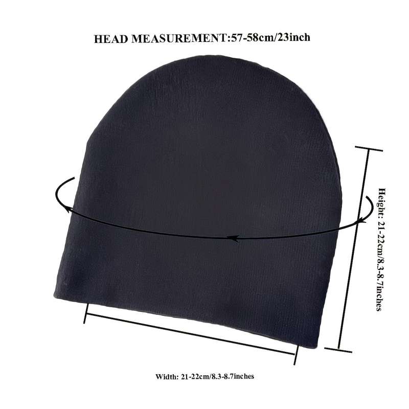 1pc Star Face Jacquard Knit Beanie for Women and Men Acrylic Stretchy Skull Cap Lightweight Unise