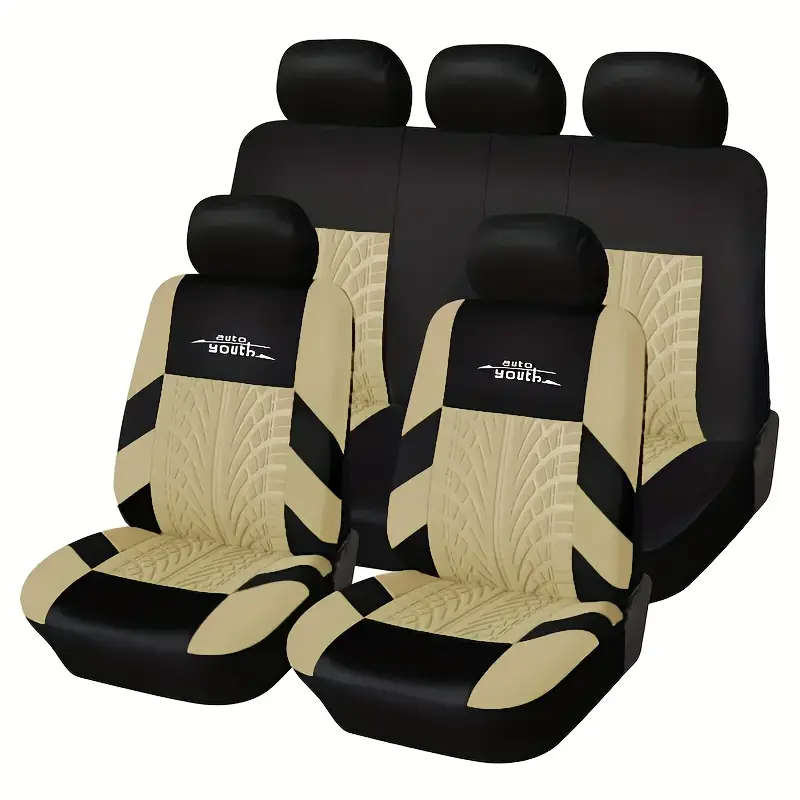 Universal Fit High-Quality Seat Cover Set for Cars Full Set Car Seat Protectors Durable Polyester