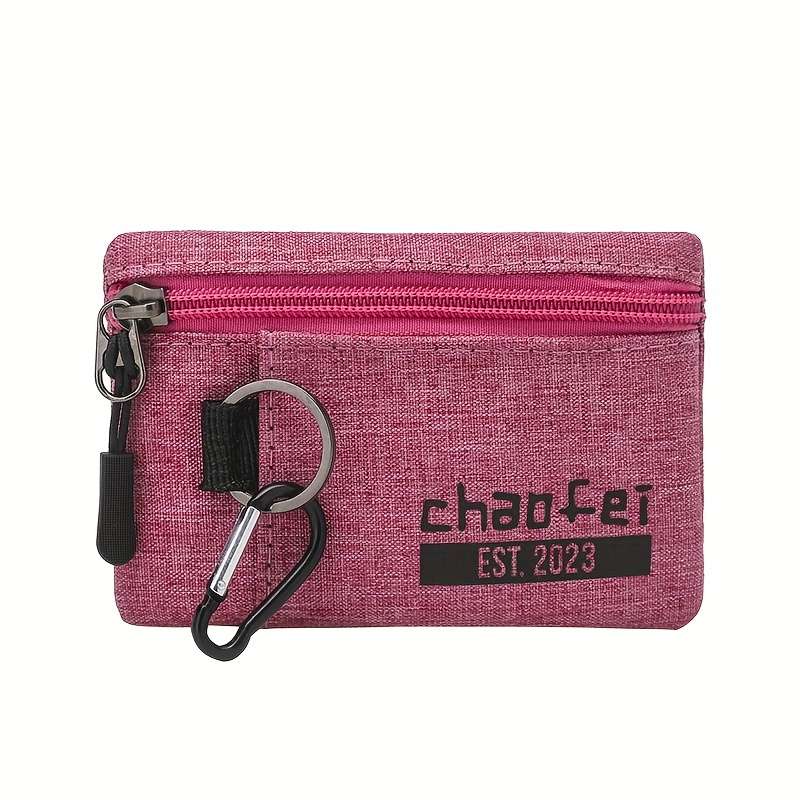1pc Oxford Fabric Coin Purse Portable Key Card Holder Fashionable Mixed Colors