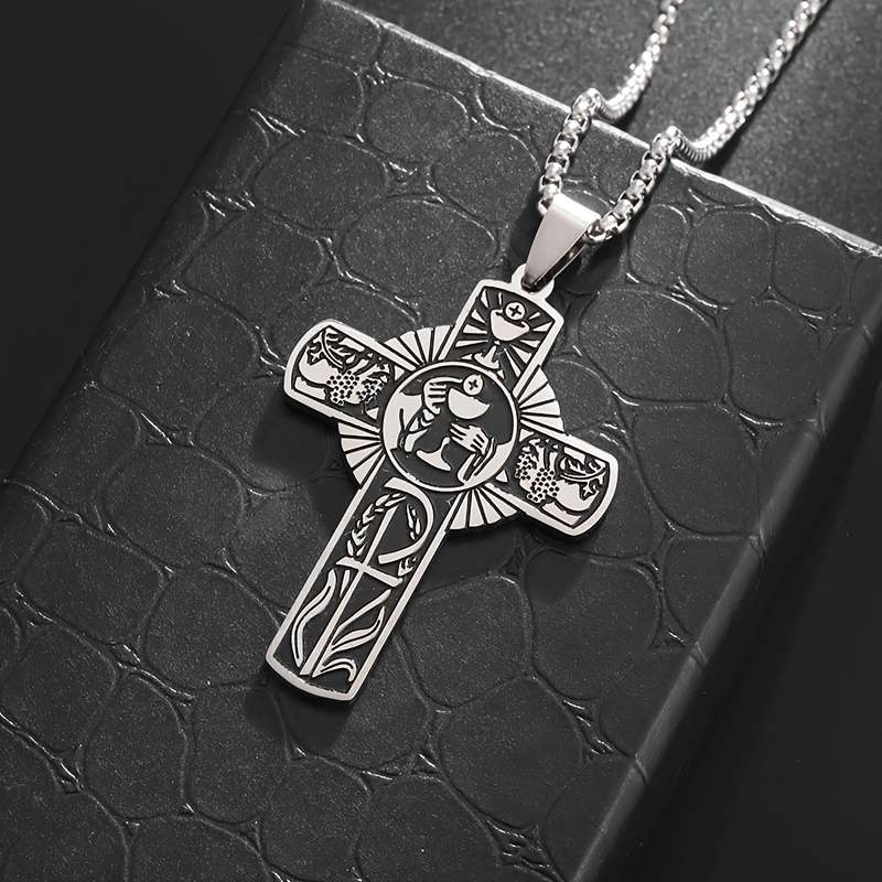 1 Piece Silvery Jesus Theme Pendant
