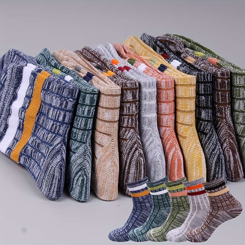 7 Pairs Random Asian One Size High Elastic Socks