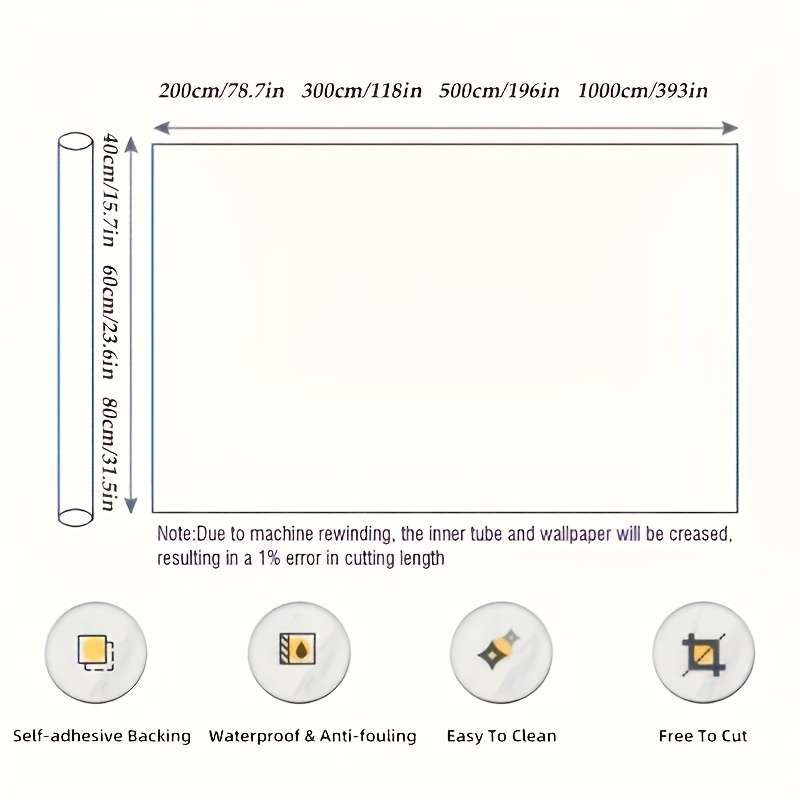 1PC Wall Stickers60cmx2m 23.62inchx78.74inch