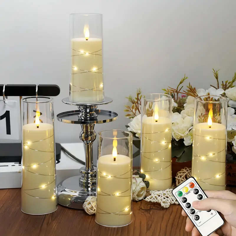 5-Piece Led Candle Set With Remote Control