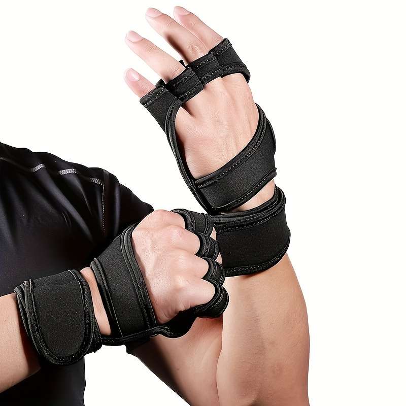1 Pair Black Size L Outdoor Sports Gloves