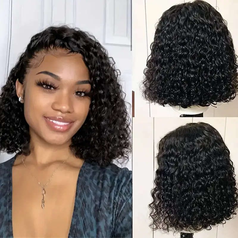 Density Brazilian Curly Bob Wig For Women