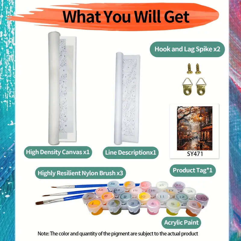 1pc Paint By Number Kits for Adults 40x50CM 16x20inch DIY Scenery Easy Oil Acrylic Painting By Numbe