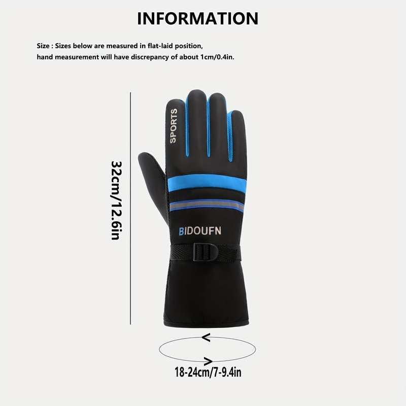 1 Pair Orange Warm Gloves