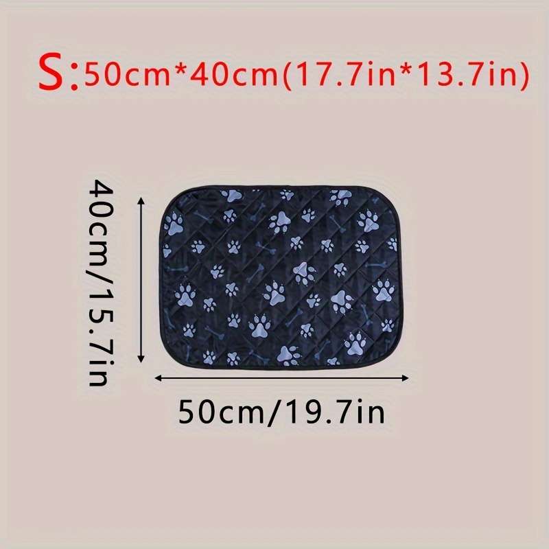1piece Deep Black Dog Paw Dog Bone Mat Cooling Pad