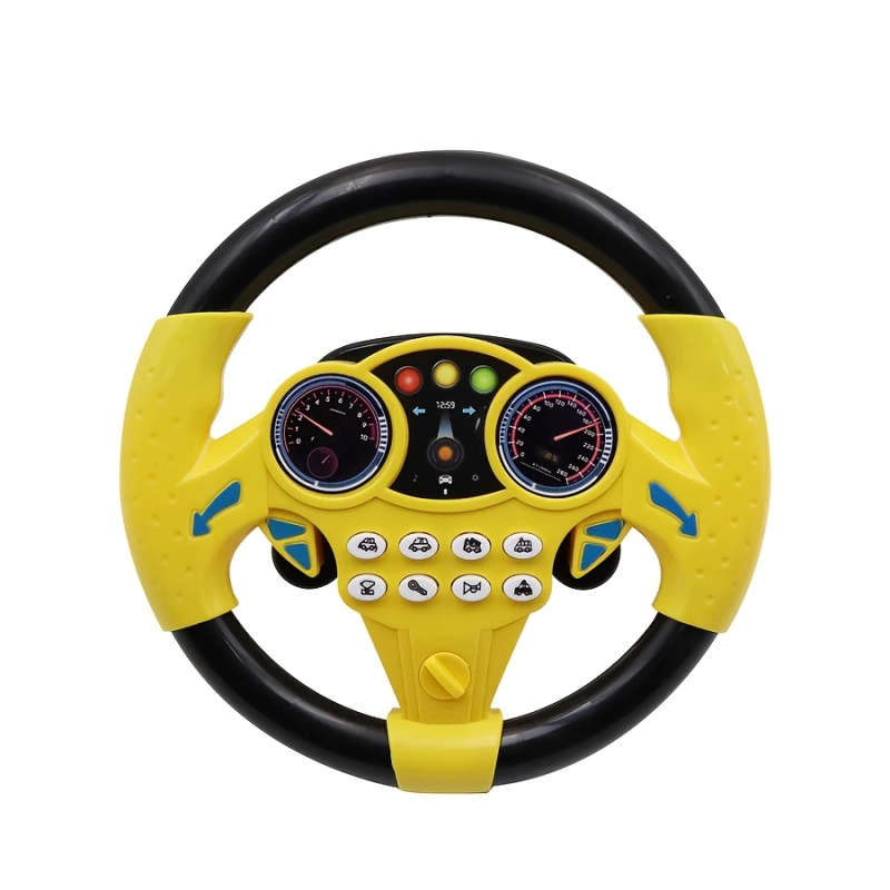 1pc Kids Simulated Driving Controller Spin Tune Interactive Music Steering Wheel Interactive Car