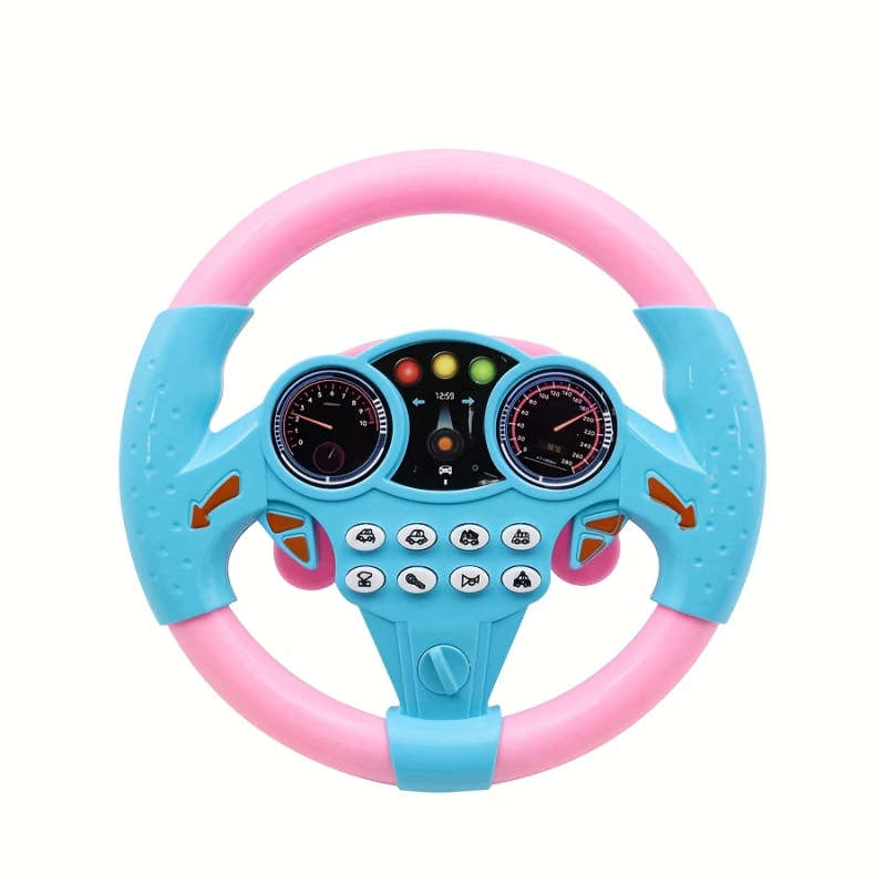 1pc Kids Simulated Driving Controller Spin Tune Interactive Music Steering Wheel Interactive Car