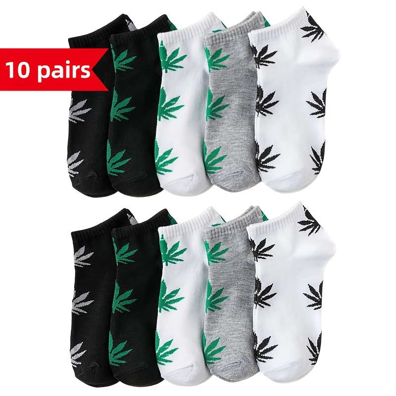 10 Pairs Of Mixed Colors One Size High Elastic Socks