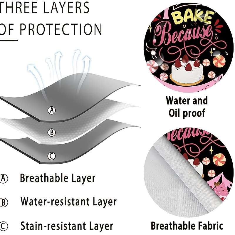 1pc Adjustable Polyester Apron for Women Men "I Bake Because Punching People Is Frowned Upo