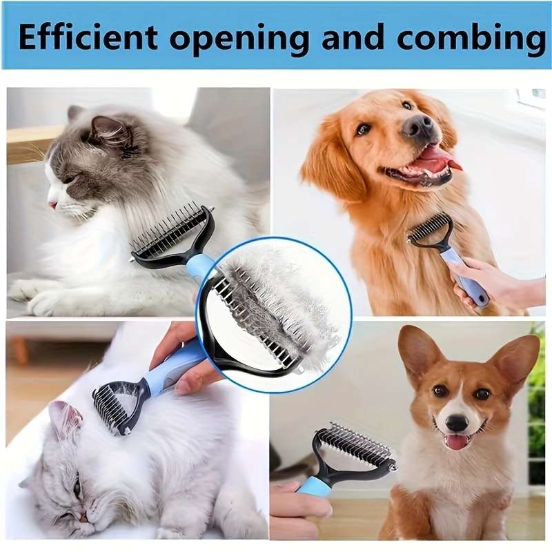 1pc Pink L Pet Comb