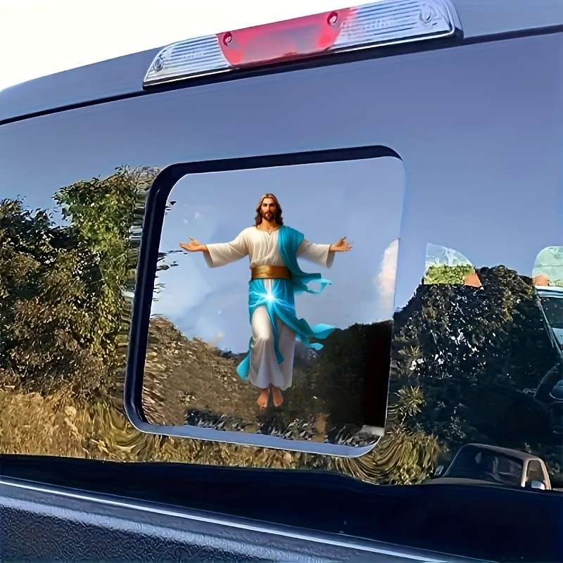 1pc   13.97cmx11.43cm Jesus Christian Themed Stickers