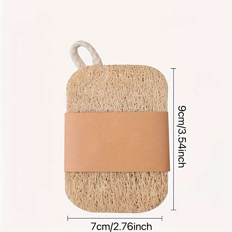 5pcs Natural Hemp Loofah Scrubbing Pads Non-Scratch Oil-Resistant Lightweight Durable Rec