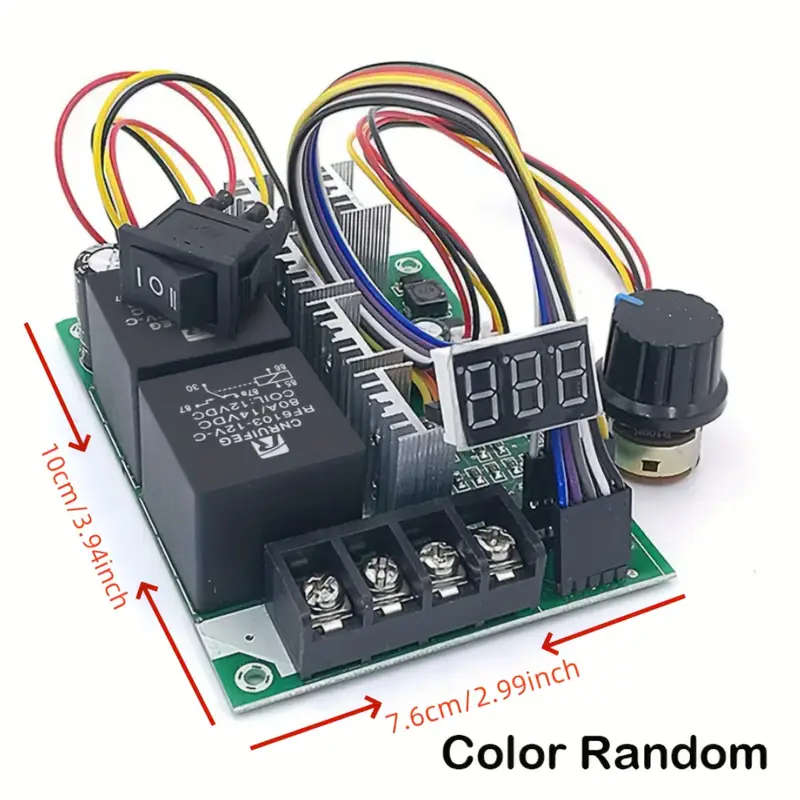 1pc 60A 0-100% Adjustable DC Motor Speed Controller with LED Digital Display PWM Regulator for 10V-2