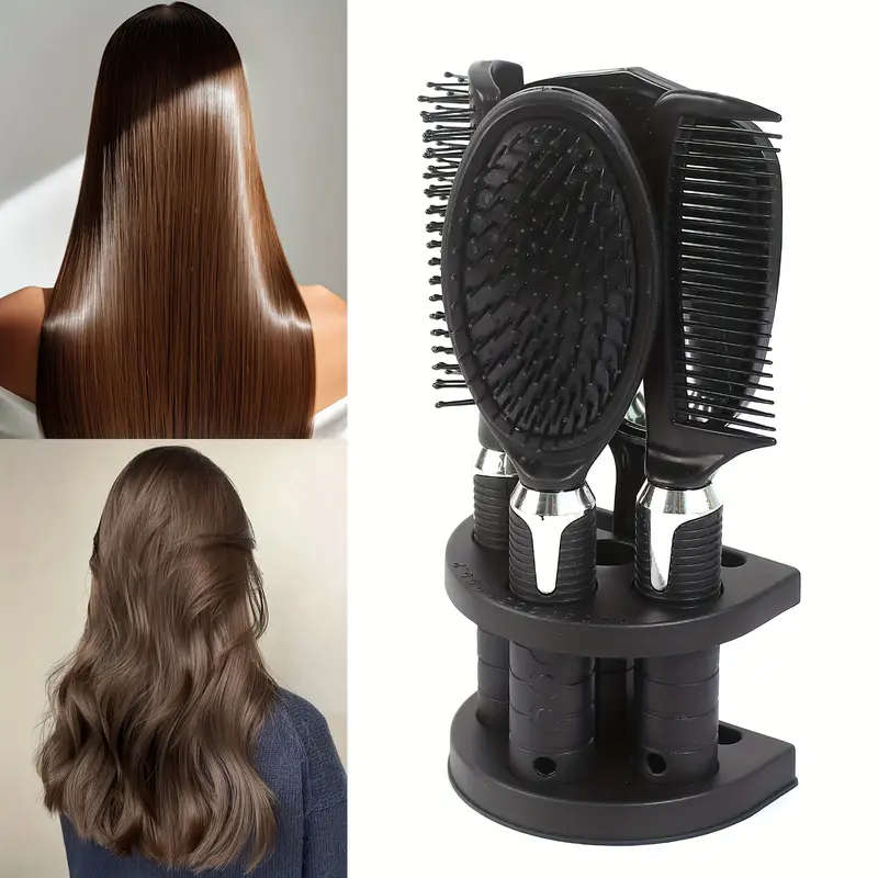 4pcs Unisex Hair Styling Set with Mirror Unscented for All Hair Types Ideal Christmas Gift for Home