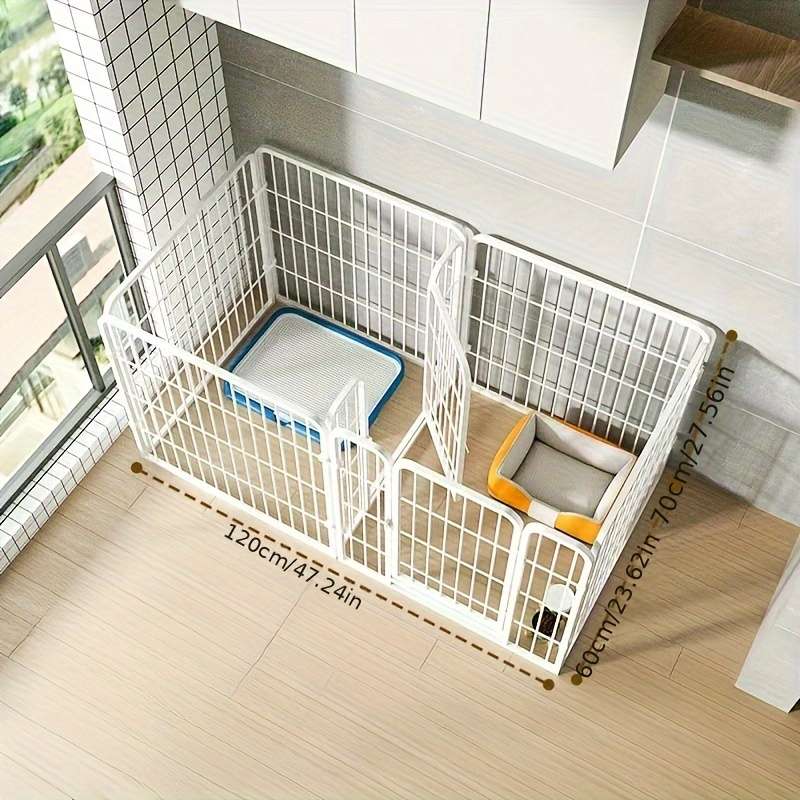 1pc Two doors, black, length 120cm, height 70cm, width 60cm Pet Cage