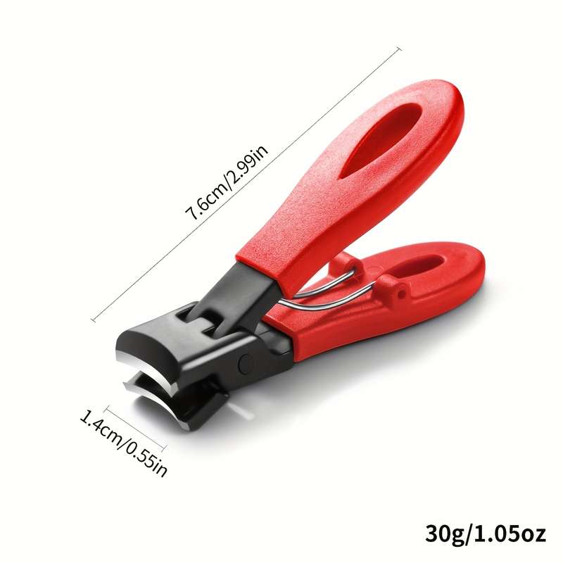 1pc Stainless Steel Nail Clipper for Thick  Hard Nails Large Opening Splash-Proof Design S