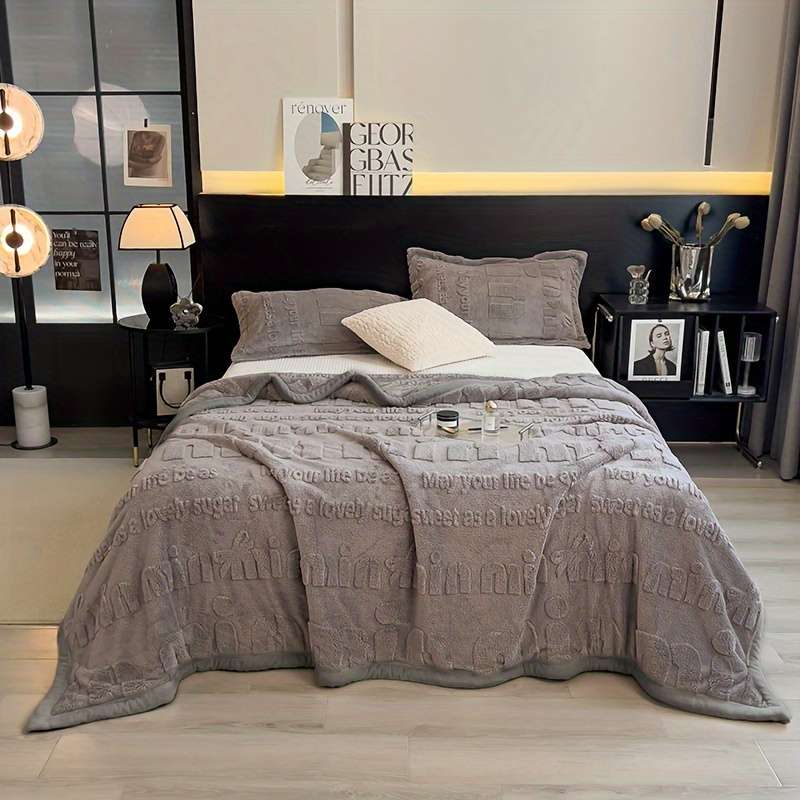 1ps Blanket Color Gray Edge   Ultimate Gray size 100cmx150cm