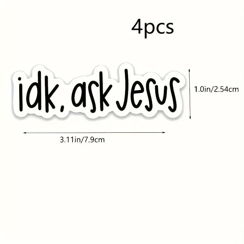 4pcs  Jesus Christian Themed Stickers