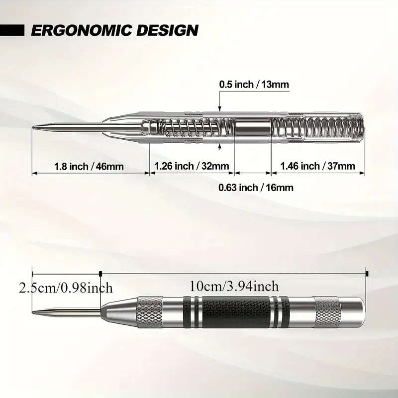 Automatic Center Punch With 2 Extra Bits