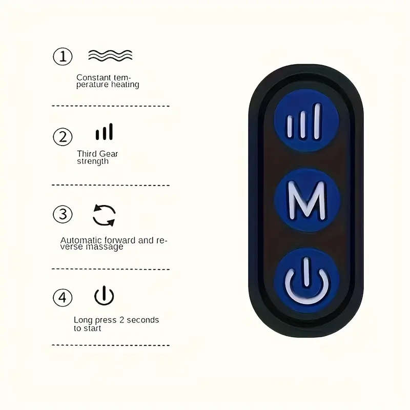 RelaxPro USB Rechargeable Electric Neck Massager with Adjustable Settings  Portable Support for Air