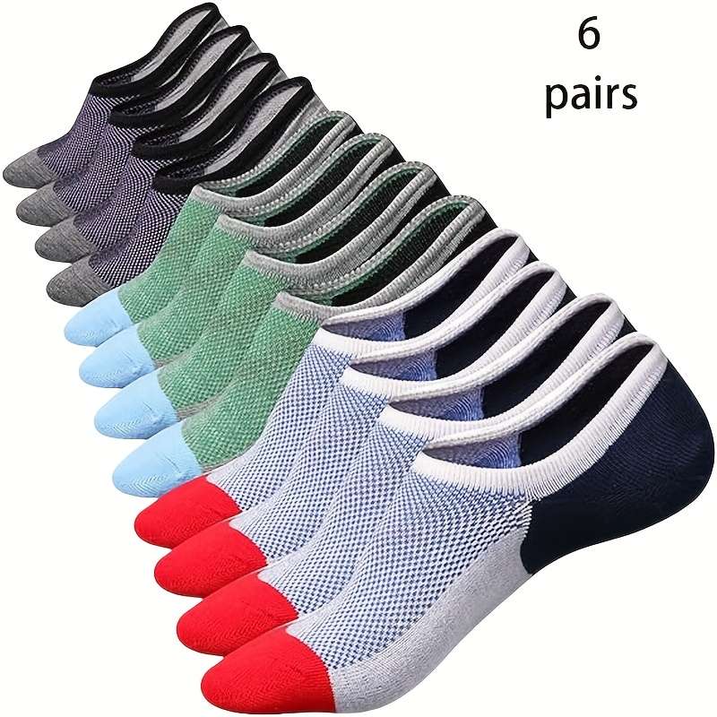 6 Pairs Of Mixed Colors One Size High Elastic Socks