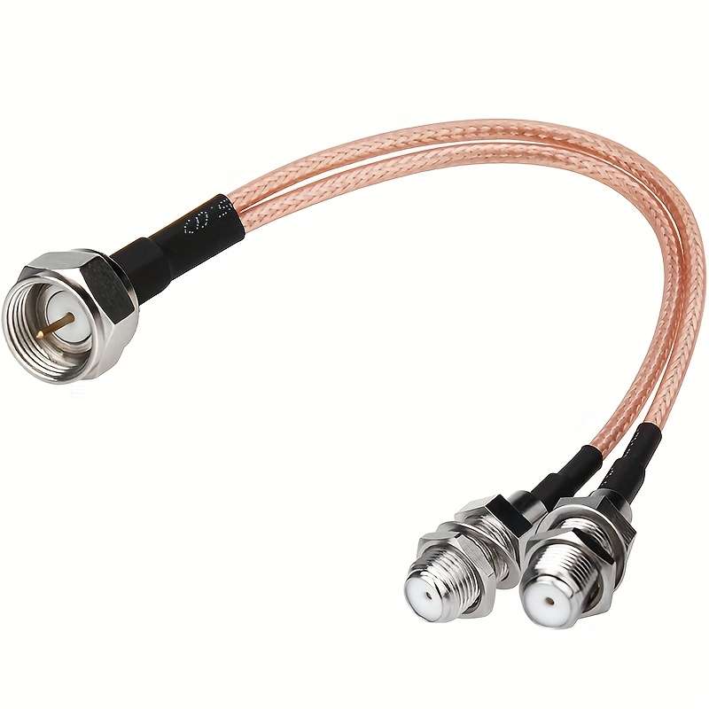 1pc 15cm 5.91inch F-Type RG316 Splitter Coax Cable Impedance 50 ohms TV Antenna 3 Way Splitter