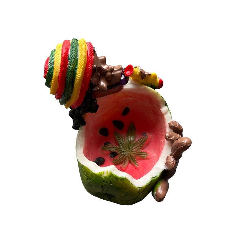 1pc Vibrant Jamaican-Themed Resin Ashtray with Floral Design Colorful Durable and Stylish f