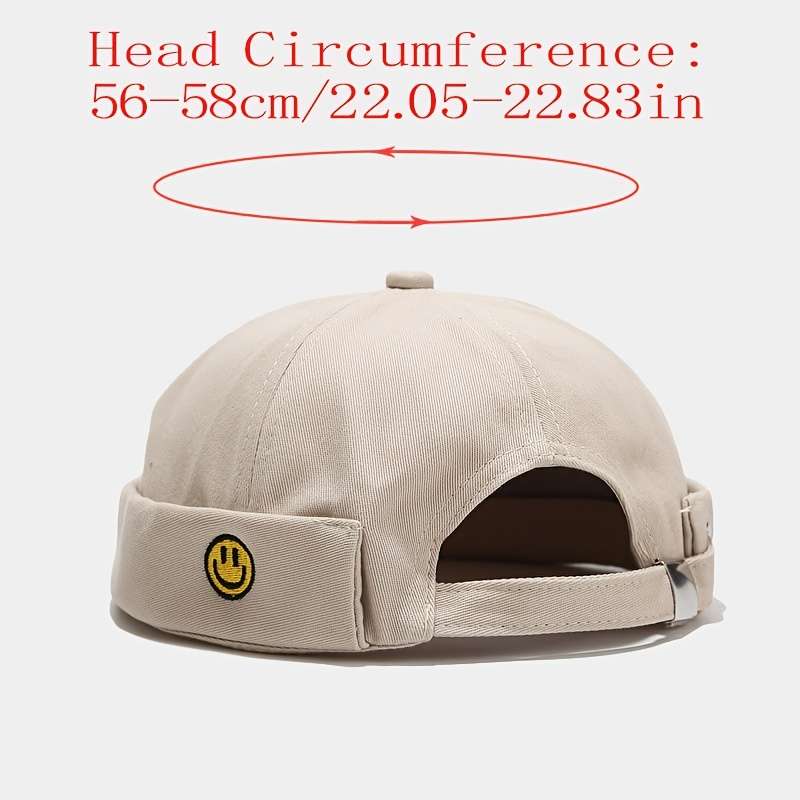 1pc Comfortable Soft Cotton Trucker Hat with Golden Face Embroidery Lightweight Fitted All-Seas