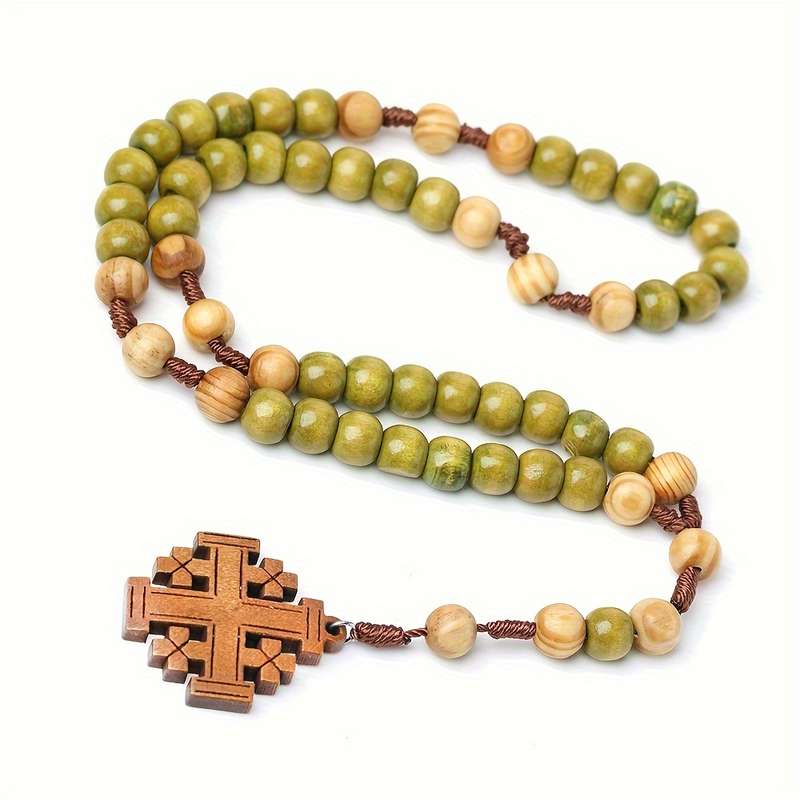 1 Piece Green Jesus Theme Pendant