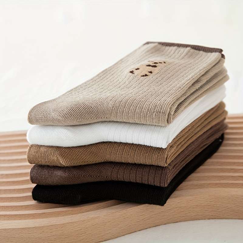 5 Pairs All One Size High Elastic Socks