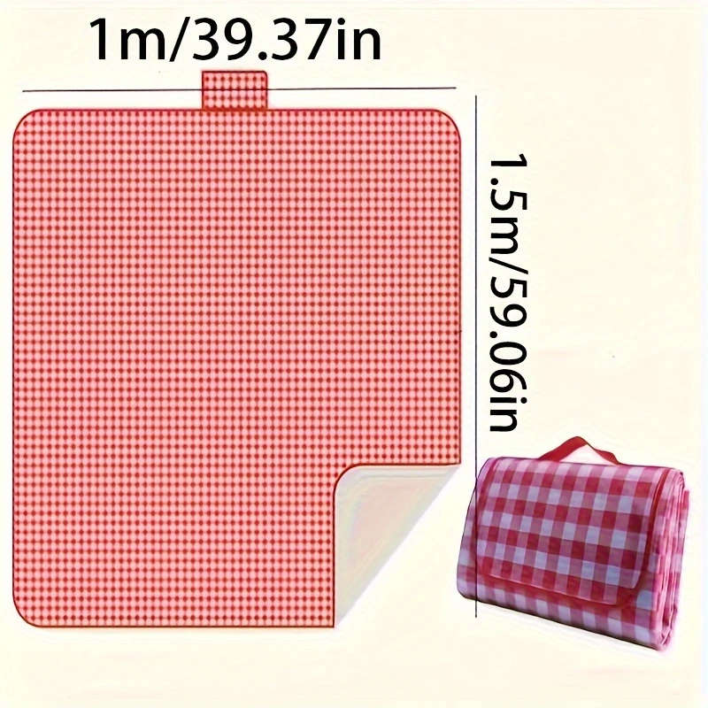 1pc Portable Waterproof Picnic Blanket Thick Moisture-Resistant Outdoor Camping Mat Foldable Picnic
