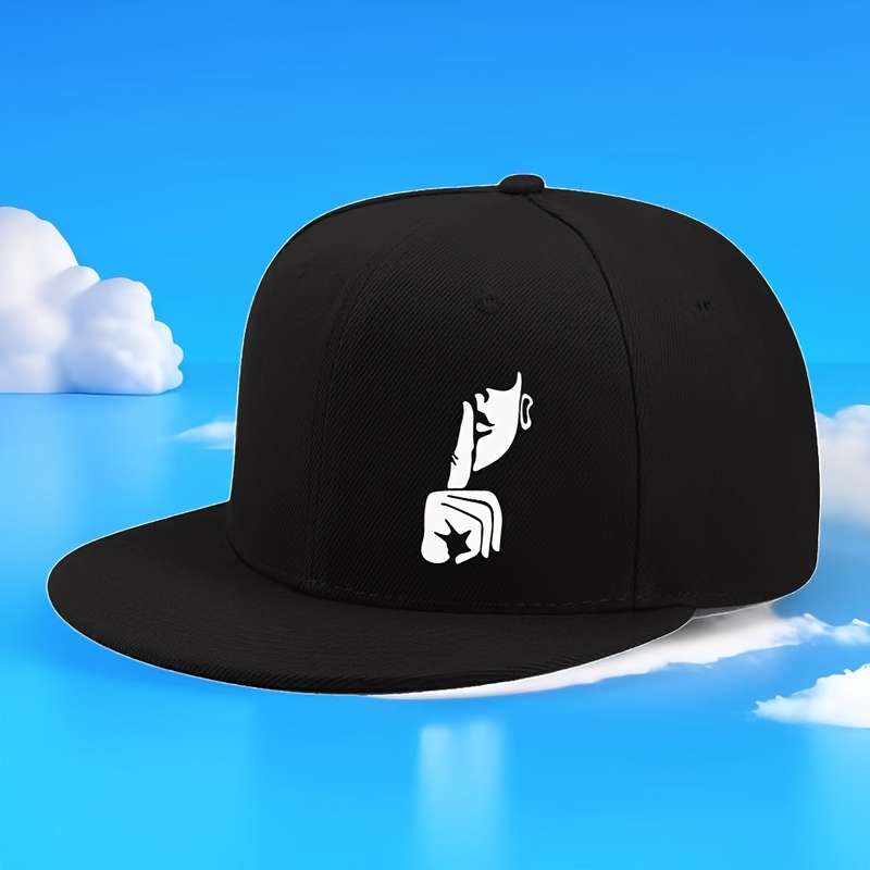 1pc Unisex Hip-Hop Baseball Cap Adjustable Polyester Snapback Retro Style with Geometric Shush