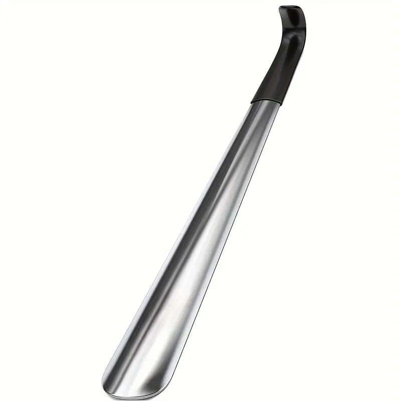1pc Durable Stainless Steel Ergonomic Shoehorn 41.91cm Long Handle Easy-Grip Comfort Shoe Lifter for