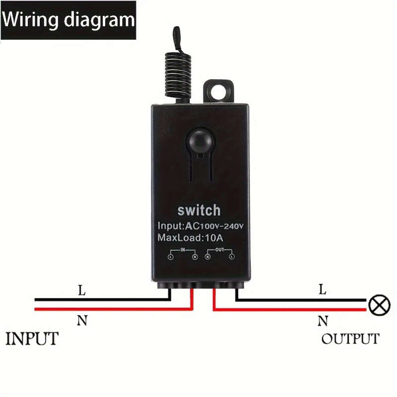 1pc Mini Size AC100V-240V Remote Wireless Remote Control Lighting Control Switch