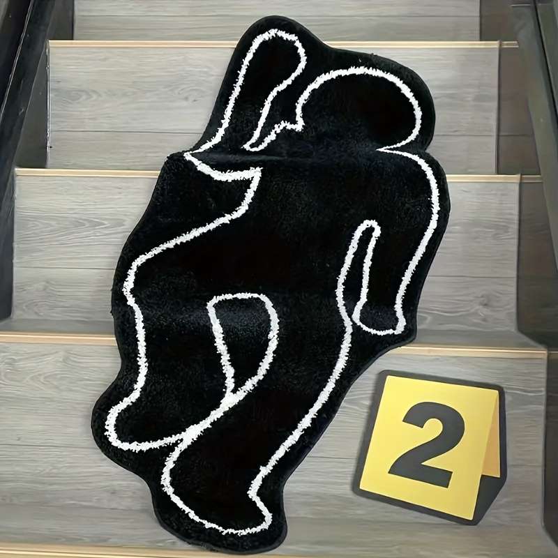 1Pc 60x140cm 23.6x55.1inch BlackBody Floor Mat
